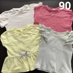 petit main アプレレクール　トップス４枚セット 半袖　サイズ90 夏