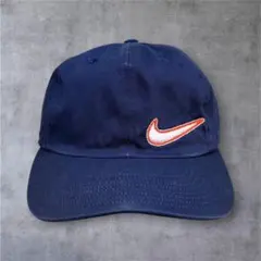 ナイキ 銀タグ キャップ クラブキャップ ロゴ刺繍 天然皮革 キャップ/帽子】90s NIKE (ナイキ) 銀タグ ビンテージナイキ