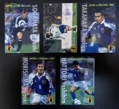 サッカー日本代表 2001・2002 Calbee カード 5枚セット
