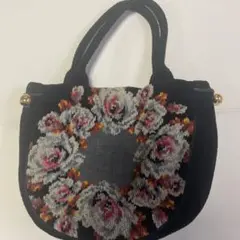 FEILER 花柄ハンドバッグ 黒