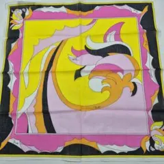 美品！EMILIO PUCCI ミニスカーフ コットン ITALY