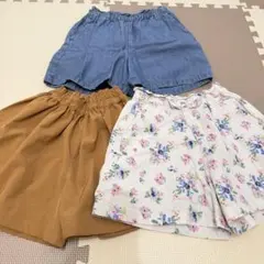 キュロットスカート　3点セット　120サイズ