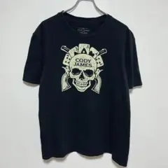 スカル　拳銃　トランプUS古着デザイン・雰囲気・柄 ◎グッドプリントTee