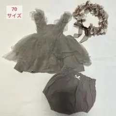 コトリ　リボンクラウン付きチュールドレス