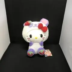 日曜限定タイムバーゲン　パンダハローキティ　2LたっぷりいちごBIGぬいぐるみ