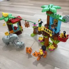LEGOデュプロ　世界のどうぶつ　ジャングル探検10906 象　猿　鳥　虎