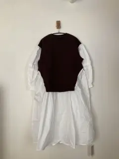 未使用SAISON DE PAPILLON ポンチトレーナー×シフォンワンピース