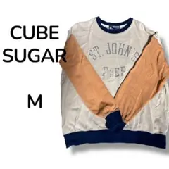 CUBE SUGAR スウェットシャツ M 秋服 ブラウン 茶色