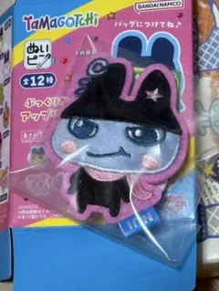 たまごっち ぬいピン アップリケバッジ　くろまめっち
