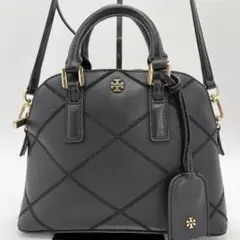 【極美品】トリーバーチ　2wayショルダーバッグ キルティング 金具　ブラック Tory Burch - 超レア トリーバーチ ショルダーバッグ