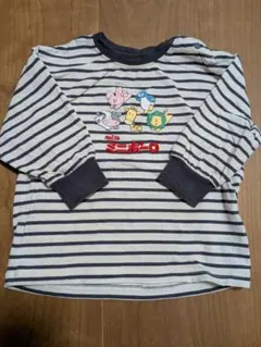 ミニボーロ　ストライプ 長袖Tシャツ 80