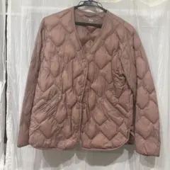 ユニクロリラックスキルティングジャケット ピンク