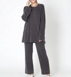 ジェラートピケ/ホットスムーズィー/プルオーバー+リブウエストロングパンツ