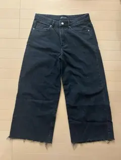 【値下げしました】ZARA デニム ワイドレッグパンツ　EUR40