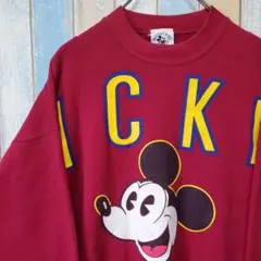 SW71☆ディズニー☆ミッキー☆スウェットトレーナー☆USA製☆90s☆XL
