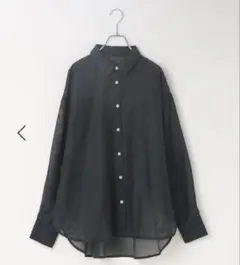 ローリーズファーム　ロング シアーシャツ ブラック サイズ2