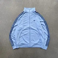 adidas ベッケンバウアー　ブルー　トレフォイル　ダブルジップ