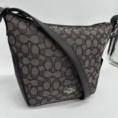 【人気商品】COACH シグネチャー ショルダーバッグ ブラック