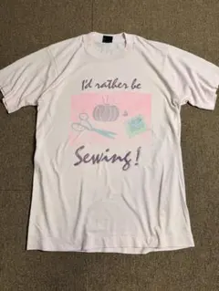 80s vintage I'd rather be Sewing! 半袖Tシャツのサムネイル