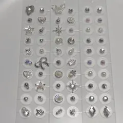 【サービス品】耳ツボジュエリー　60粒 まとめ売り　シルバー