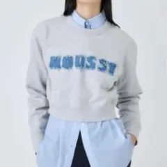 MOUSSY PATCH DENIM MOUSSY プルオーバー　フリーサイズ