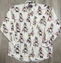 【90s古着】希少 CHAPS RALPH LAUREN プリントシャツ XL