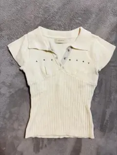 Lindsay logo tops ivory andmary アンドマリー