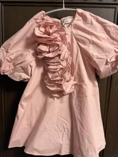 ZARA キッズ　フリル付きバルーンスリーブワンピース 120