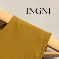 INGNI イング 綿 ギャザー ロング ワンピース リボン Mサイズ 美品