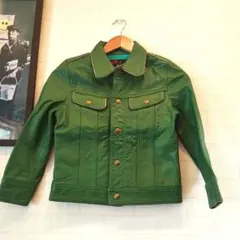 Lee レア レザー トラッカー ジャケット 101J グリーン
