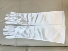 ホワイト サテン ロンググローブ