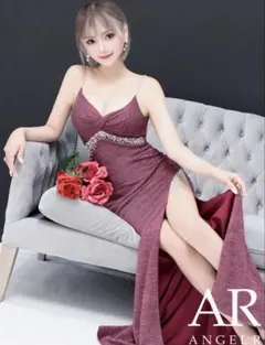最終値下げ！エンジェルアール⭐︎美品ロングドレス　M ワインレッド AR24250