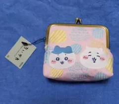 【新品未使用】ちいかわ　畳刺繍　がま口ポーチ ピンク