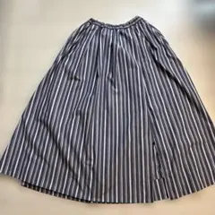 【美品】SLOBE IENA スローブイエナ ストライプ ロングフレアスカートのサムネイル