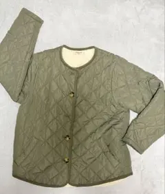 オリーブグリーン キルティングジャケット