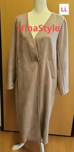 Hina Style ベージュ ロングコート LL