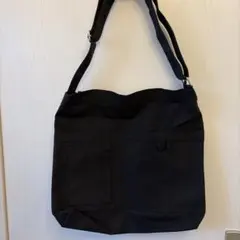 ブラック キャンバス ショルダーバッグ