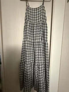 チェック柄キャミソールワンピース