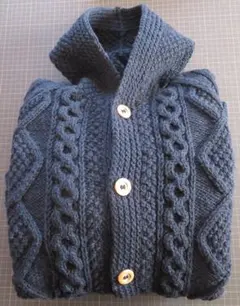 Athena Designs フード付フィッシャーマンズ・カーディガン