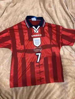 ベッカム＃7 イングランド代表2002 アウェイ リバーシブル Mサイズ