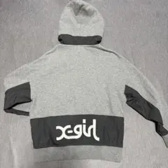 x-girl グレー フルジップパーカー