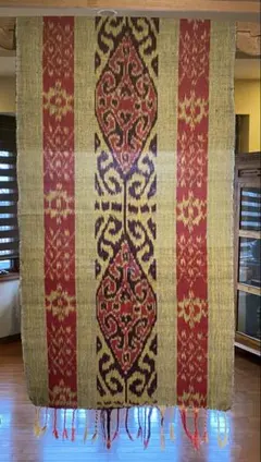 スンバ島　手織り・手染めイカット　自然染料古染付 ハンドメイド・ヴィンテージレア