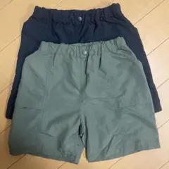 UNIQLO kids ギアショートパンツ 130 ブラック、カーキ 2色
