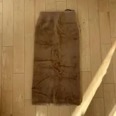 NOBLE ベージュ タイトロングスカート