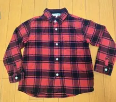 チェック柄　長袖シャツ (110cm～120cm)