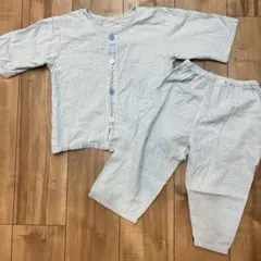 チェック柄パジャマ 上下セット 綿100% 前開き　七分丈西松屋　キッズのサムネイル