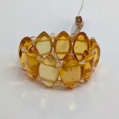 【特別価格】 琥珀 リング フリーサイズ アンバー イエロー 軽いつけ心地