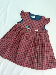 familiar チェック柄 ワンピース 80