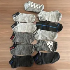 メンズadidas ショートソックス 他 11足セット　Lサイズ