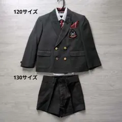キッズスーツ 120 男の子 4点セット ジャケット 短パン シャツ ネクタイ